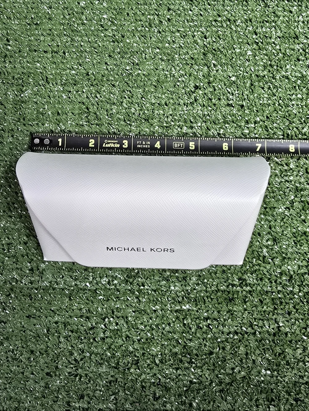 Michael Kors Textured Leather Snap Button Glasses Hardcase & Cleaning Cloth NEW